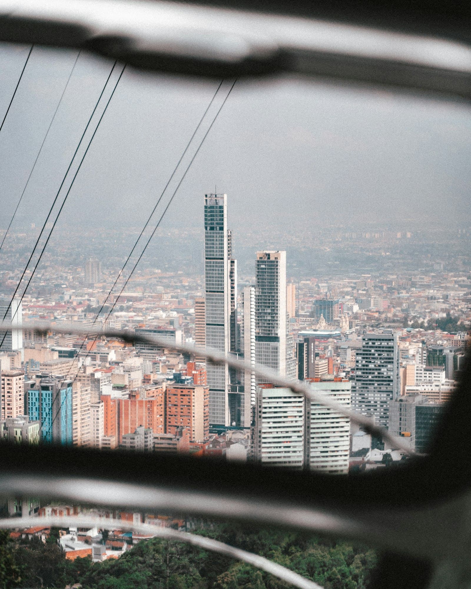 Bogotá vista desde el teleférico de Monserrate